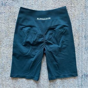 NEW Alphalete Amplify Biker Shorts Teal Size S
